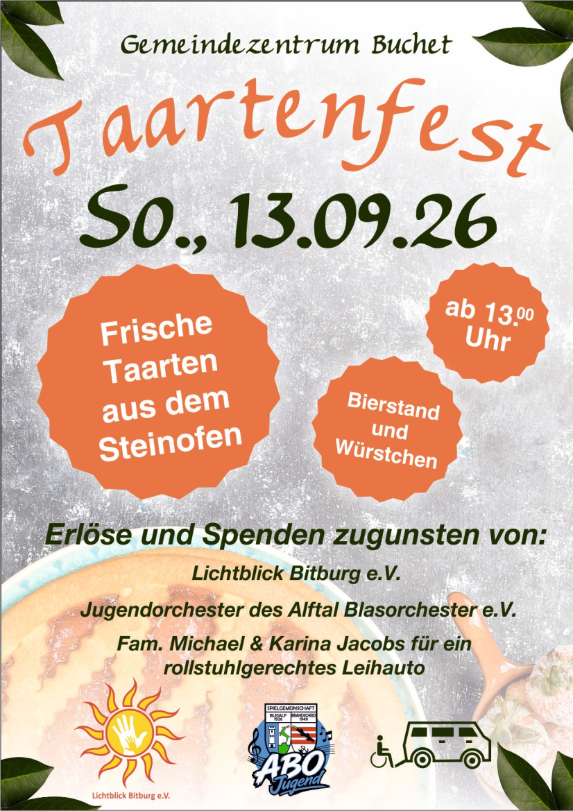 Flyer vom Taartenfest 2026
