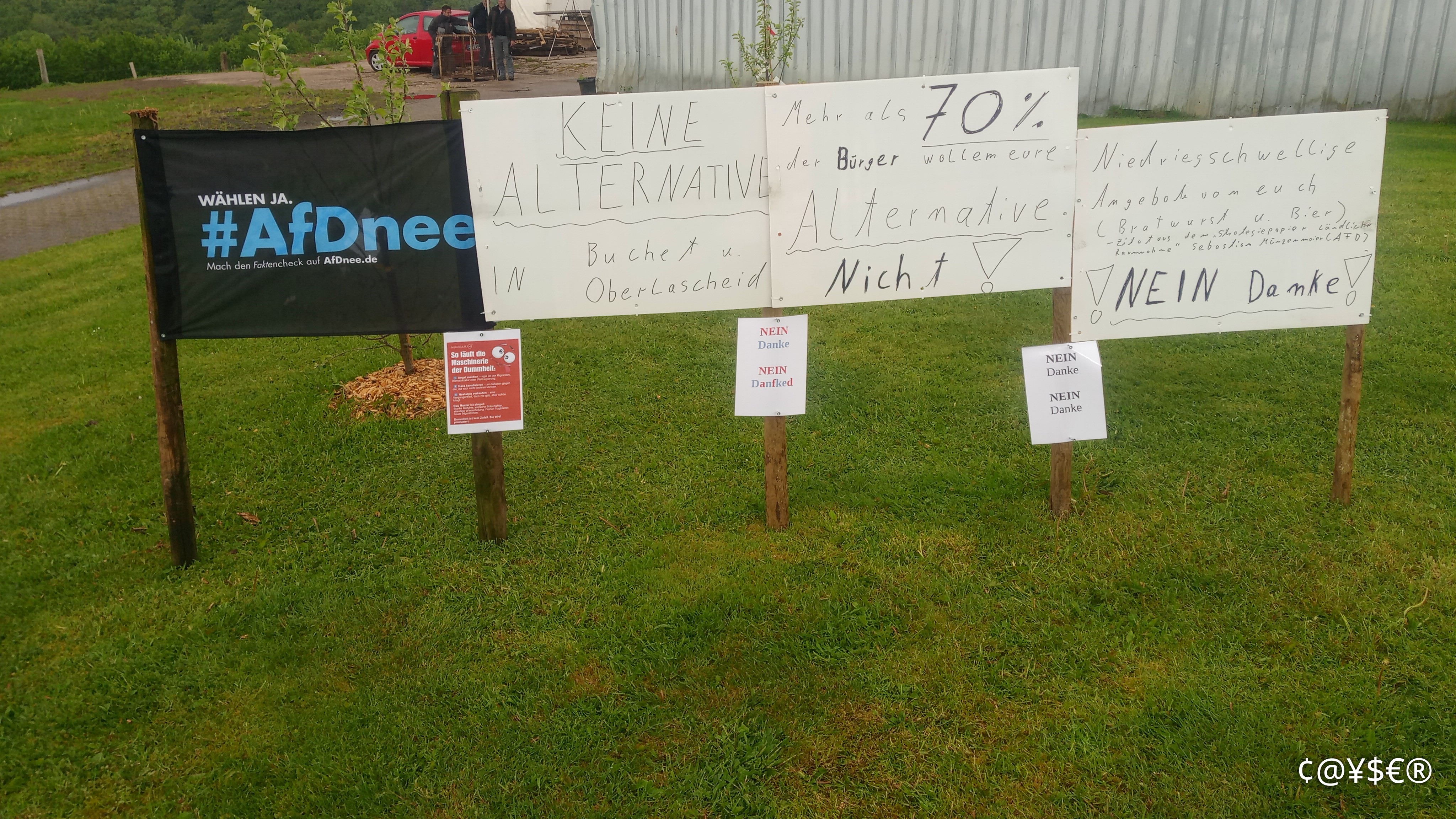 NEIN-Danke-Plakate