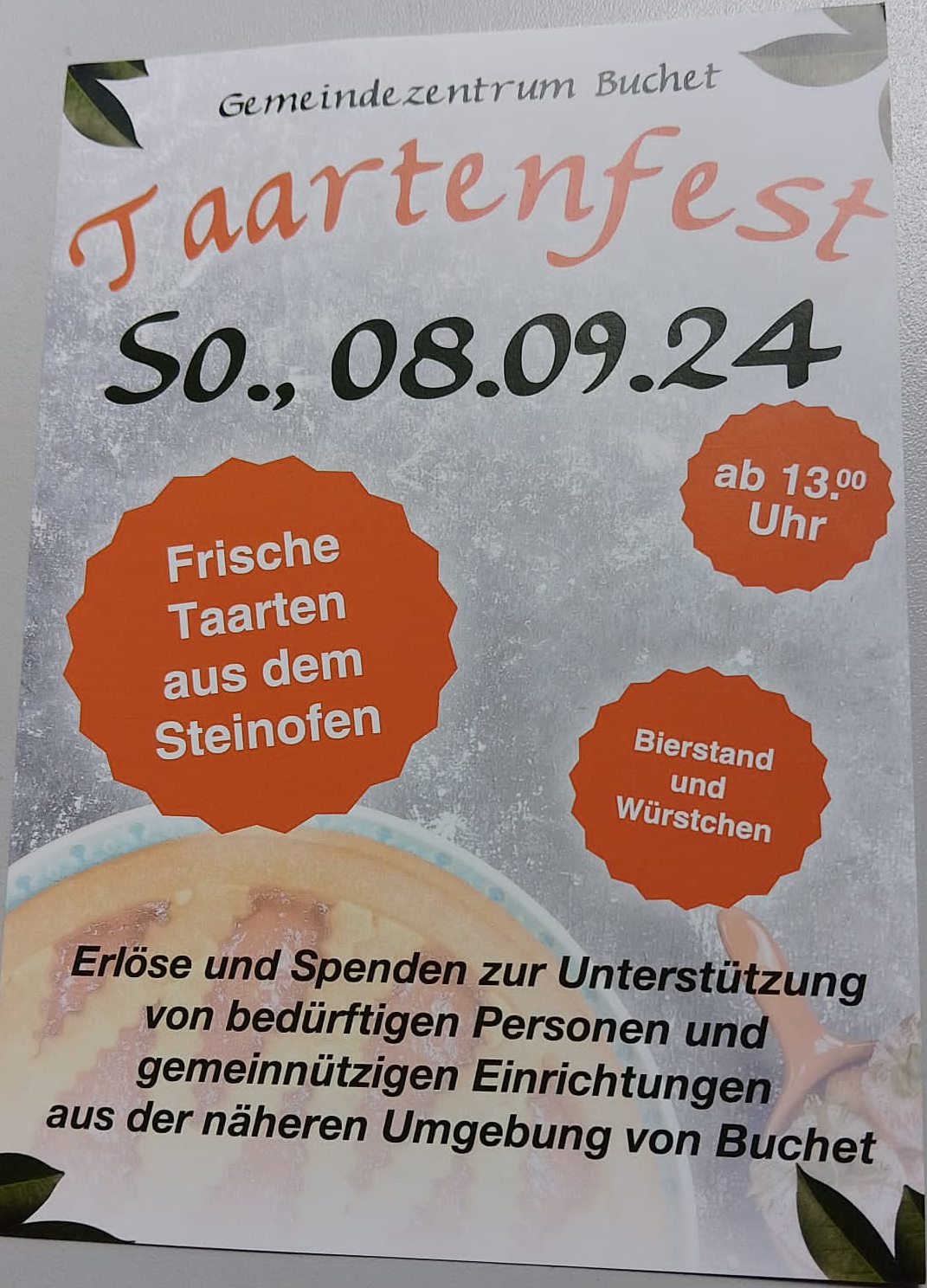 Flyer vom Taartenfest 2024